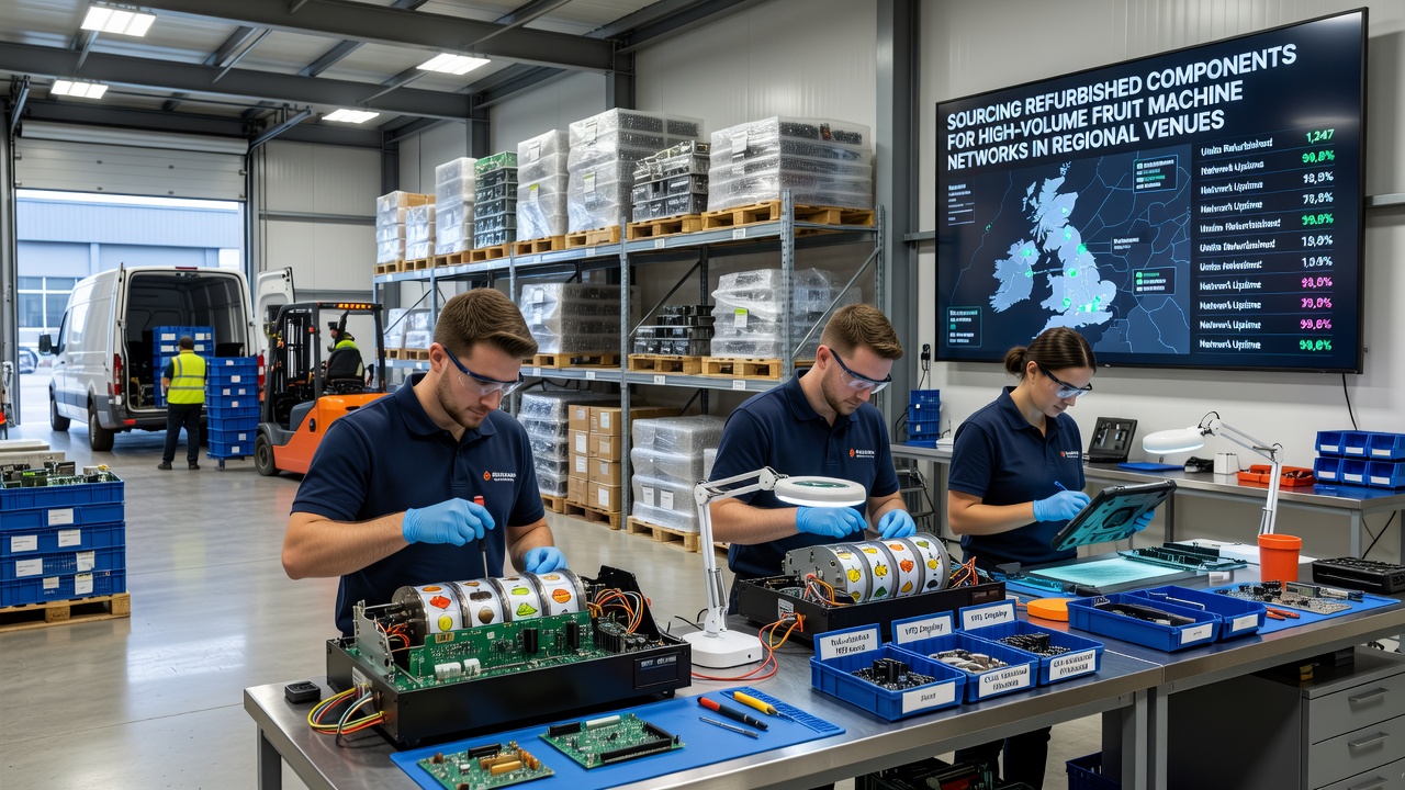 Netwerk van fruitautomaten met focus op componenten